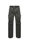 Diesel Elastic Waistband Casual Pants In Grey