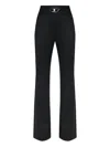 Diesel Women P-erseus Wool Blend Trousers In Black