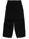 Diesel "gustaf" Layered Wide Leg Trousers In Black