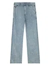 Diesel Mens 01 P-hantik-chino Denim-effect Straight-leg Woven Trousers In Blue