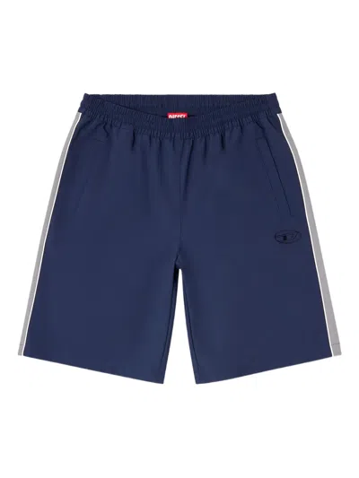 Diesel P-hives-short-dgam Side-stripe Shorts In Blue