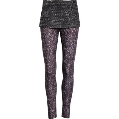 DIESEL DIESEL® P-HOUR BOUCLÉ SKIRT WITH TROMPE L'OEIL LEGGINGS