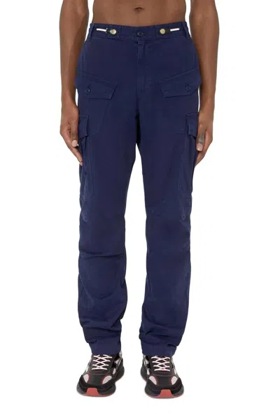 Diesel P-joffe Straight Leg Pants In Navy In Blue
