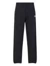 Diesel Straight Trousers With Elastic Waistband And Side Pockets In Black