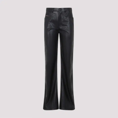Diesel Eco Leather Regular Pants For Women In Black