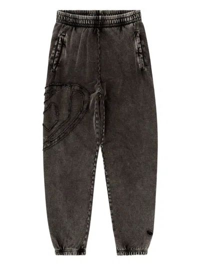 Diesel P-marky-den Appliqué-detail Track Pants In Gray