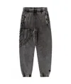 Diesel P-marky-den Oval D Patch Sweatpants In Gray