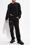 Diesel Cotton Trousers With Graphic Detail And Fit In Black