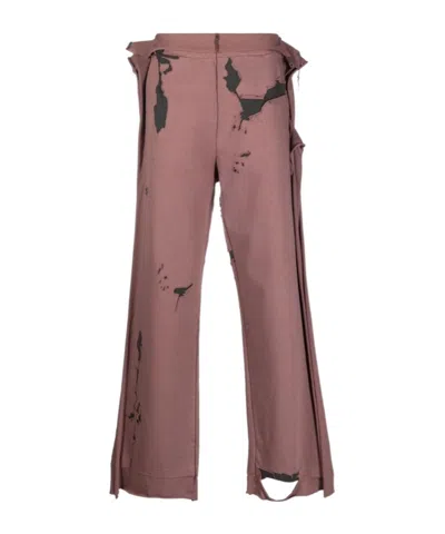 Diesel P-martainoff Devoré-effect Track Pants In Pink