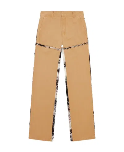 Diesel P-mitch Logo-embroidered Trousers In Brown