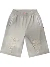 Diesel Shorts With Distressed Knees In Grey