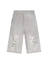 Diesel Shorts With Distressed Knees In Gray