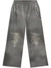 Diesel Grey Stretch Cotton Blend P-percy Joggers In 9aw