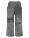 Diesel Grey Stretch Cotton Blend P-percy Joggers In Black  