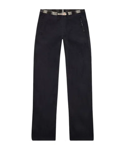 Diesel P-post Straight-leg Trousers In Black