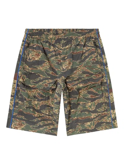 Diesel P-ramos Camouflage-print Shorts In Green