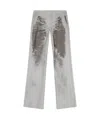 Diesel P-stanly Burn-out Trousers In Gray