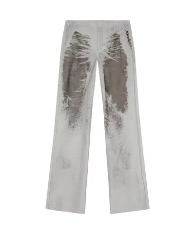 Diesel P-stanly Burn-out Trousers In Gray