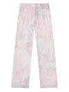 Diesel Track Pants With Medieval Print In Pink