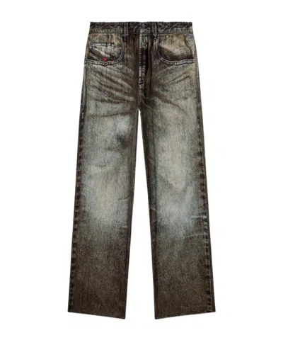 Diesel P-theck Acid-wash Trousers In Brown