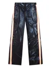 Diesel Viscose Trousers With Biker Print In Blue