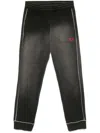 Diesel Elastic Waist Track Pants In 黑色
