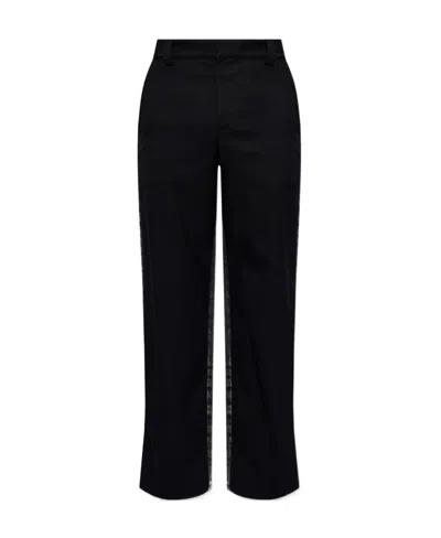 Diesel P-wire Denim Panelled Trousers In Black
