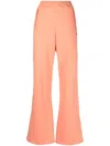 Diesel Flared Cotton Joggers In Orange