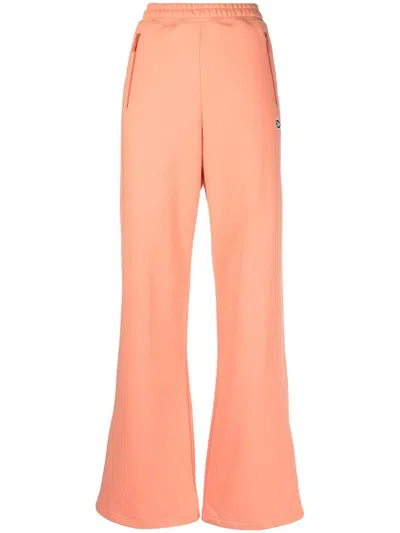 Diesel Flared Cotton Joggers In Orange