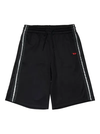 Diesel Kids' Pacaron Stripe-detail Short In Black