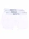 Diesel Pack Of 3 White Cotton Boxer Briefs With Logo In White