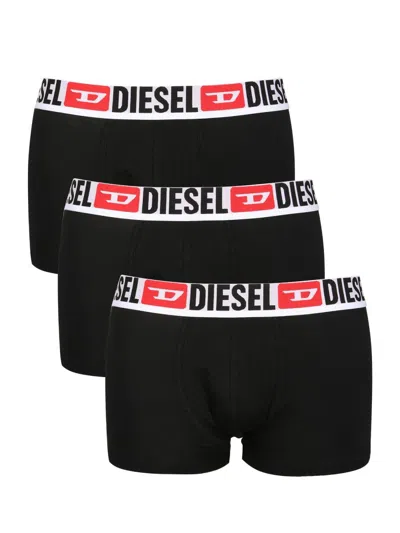 Diesel Pack Of Three Boxers In Black