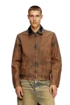Diesel Brown D-rohe-s Denim Jacket In Brown