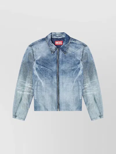 DIESEL PADDED DENIM LOOK JACKET POCKETS