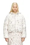Diesel Padded Jacket With Cat Print In White