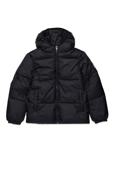 Diesel Padded Jacket With Logo In Black