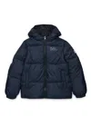 Diesel Padded Jacket With Logo In Blue