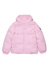 Diesel Padded Jacket With Logo In Pink