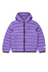 Diesel Padded Jacket With Printed Logo In Purple
