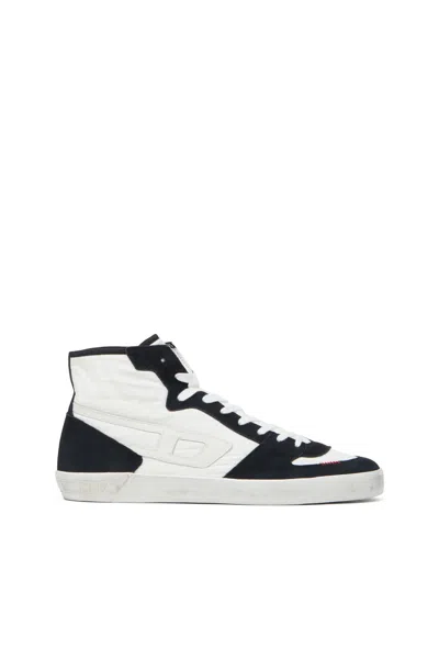 Diesel Padded-ripstop And Suede High-top Sneakers In Multicolor