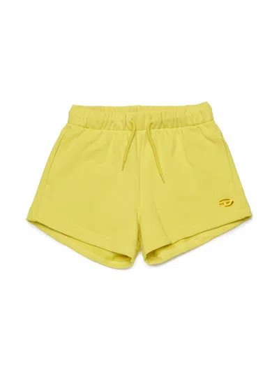 Diesel Kids' Pagl Shorts In Yellow