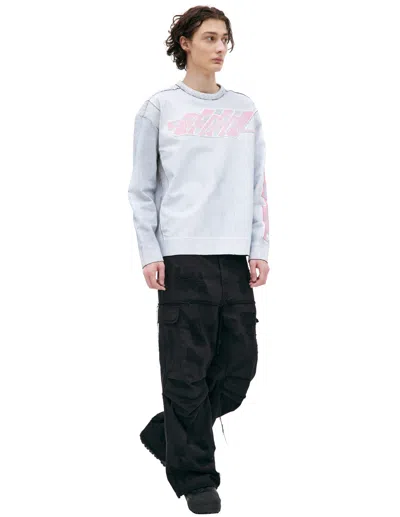 Diesel Paint Effect Sweatshirt In White