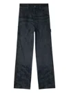 Diesel Paint-splatter Utility-pocket Trousers In Black