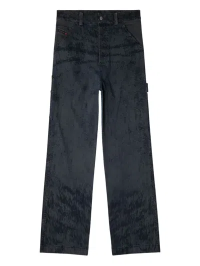 DIESEL PAINT-SPLATTER UTILITY-POCKET TROUSERS