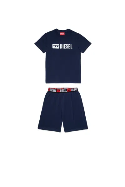 Diesel Kids' Pajamas With Logo In Blue