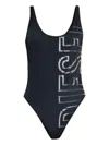 Diesel Pamela-d-core Logo Swimsuit In Black
