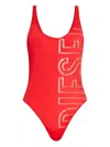 Diesel Pamela-d-core Logo Swimsuit In Red
