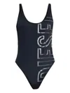 Diesel Pamela-d-core Logo Swimsuit In Black
