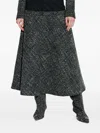 Diesel Panelled High-waisted Midi Skirt In Gray