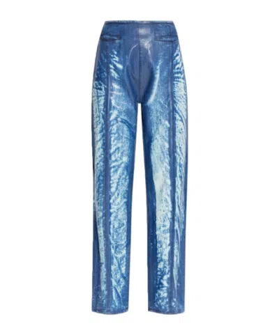 Diesel Panelled Jeans In Blue